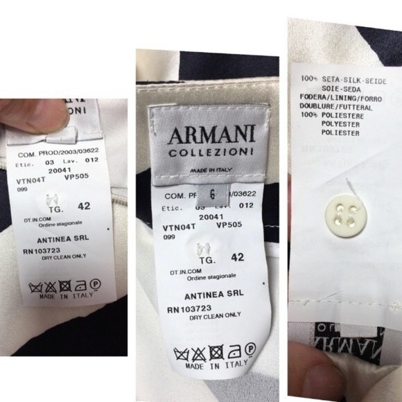 Armani Collezioni Silk Zebra Print Skirt Size 6 - Picture 5 of 5